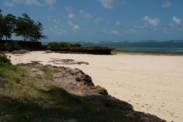 La spiaggia davanti allo scoprio