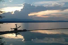 una bella vista del lago baringo