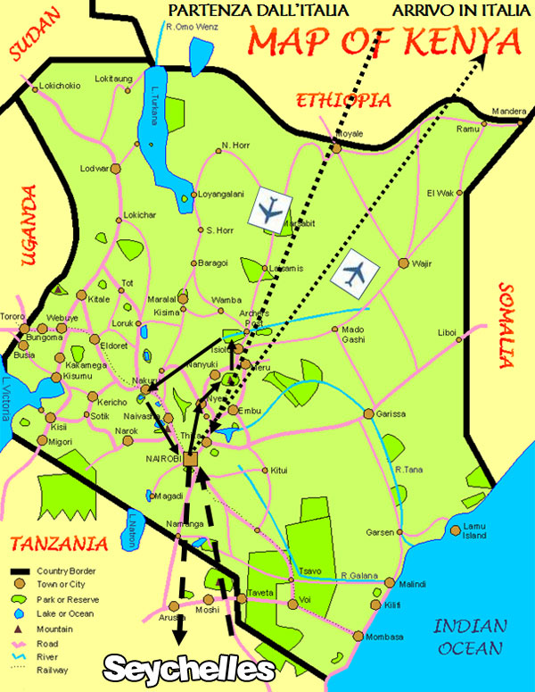 ITINERARIO DEL SAFARI