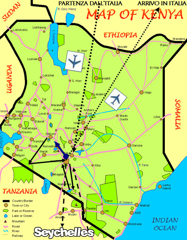 ITINERARIO DEL SAFARI