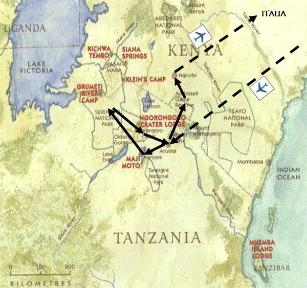 ITINERARIO DEL SAFARI