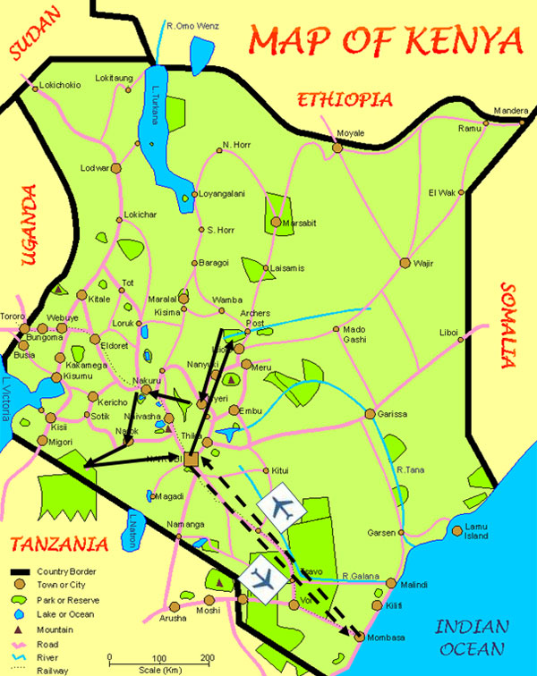 ITINERARIO DEL SAFARI