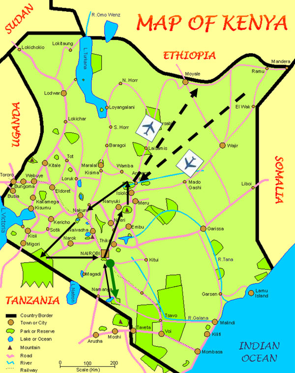 ITINERARIO DEL SAFARI
