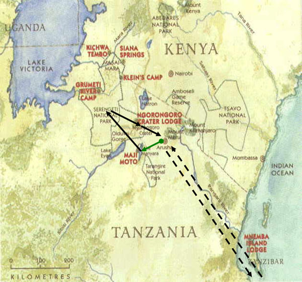 ITINERARIO DEL SAFARI