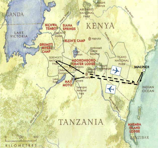 ITINERARIO DEL SAFARI