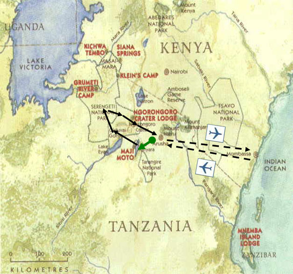 ITINERARIO DEL SAFARI