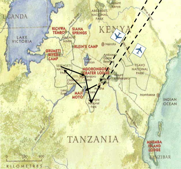 ITINERARIO DEL SAFARI