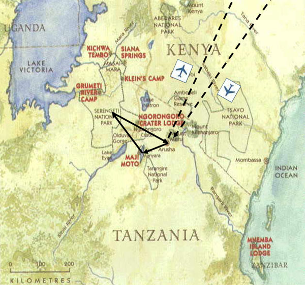 ITINERARIO DEL SAFARI